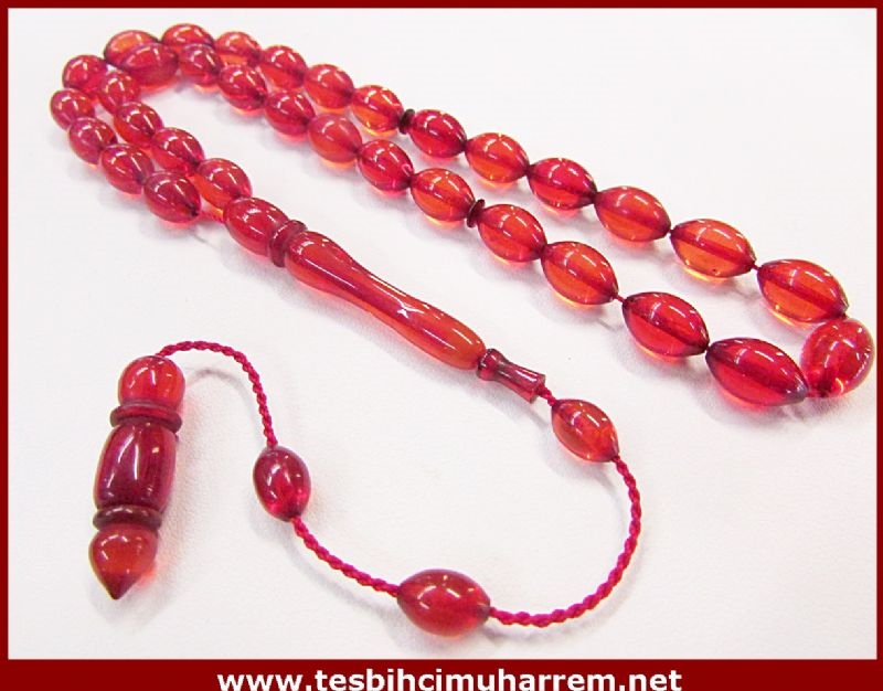 ATEŞ KEHRİBARI TESBİH 7x11 mm ÇAYSAK NARSAK