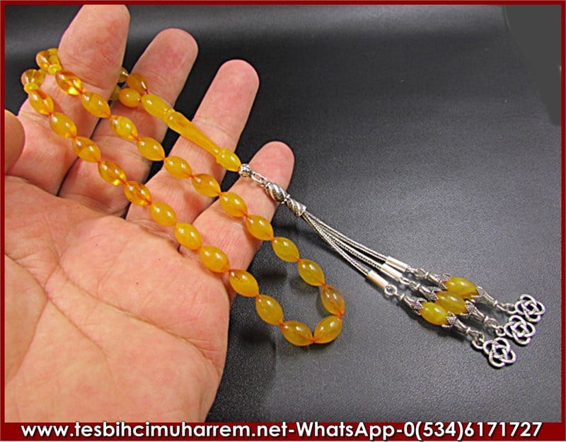 SIKMA KEHRİBAR TESBİH 6,5*12 mm BEYDAĞI