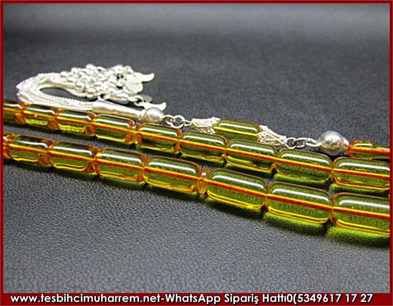 Eski Alman Zar Kehribar Tesbih 6*11 mm Keki Eyvah 