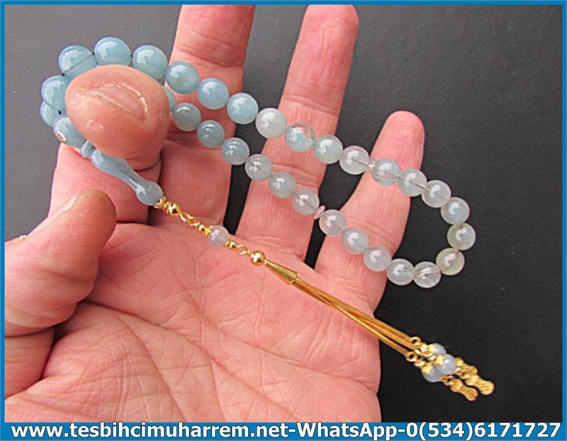 SIKMA KEHRİBAR TESBİH 8*8 mm BUZ GÖLÜ