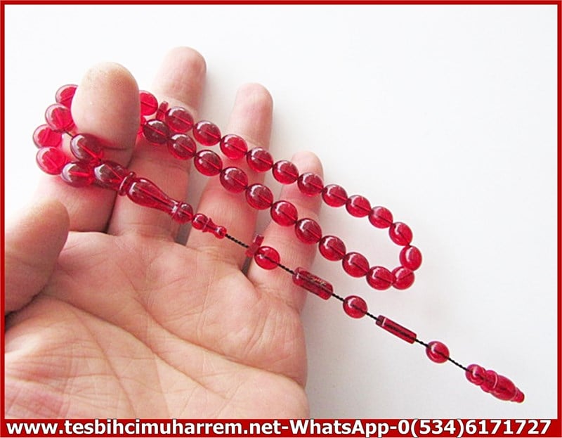 ATEŞ KEHRİBAR TESBİH 9*11 mm İSMİNİZE ÖZEL AİLE İŞİ