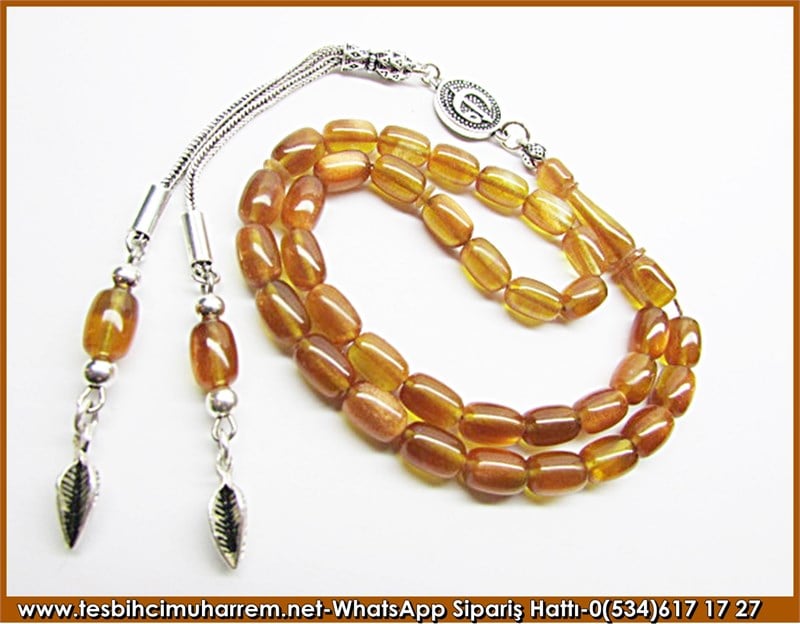  Bileklik Sıkma Kehribar Tesbih 6*9 mm Kemancı Bilgin 