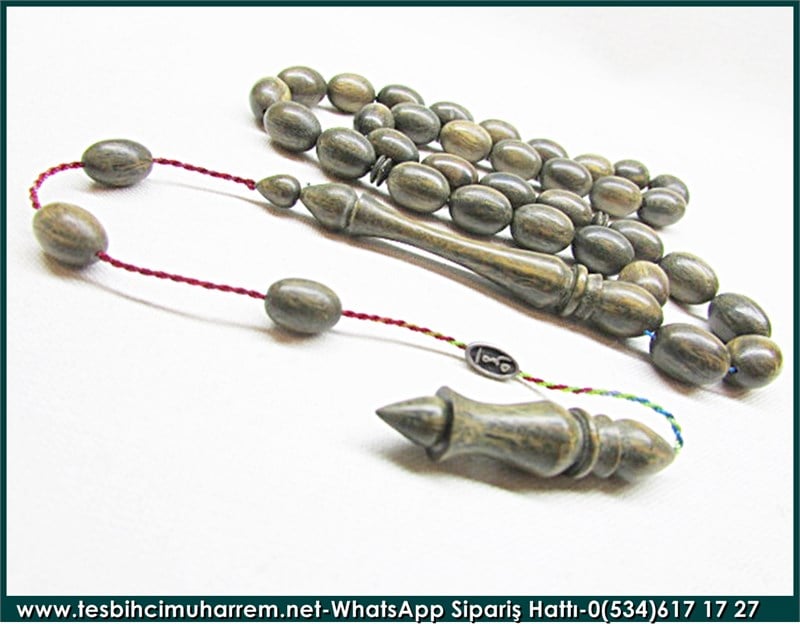 Özel İşçilikli Pelesenk Tesbih 9*12 mm Kesik Çayır