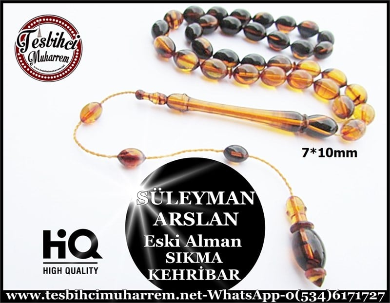 SIKMA KEHRİBAR TESBİH 7*10 mm SÜLEYMAN ARSLAN 