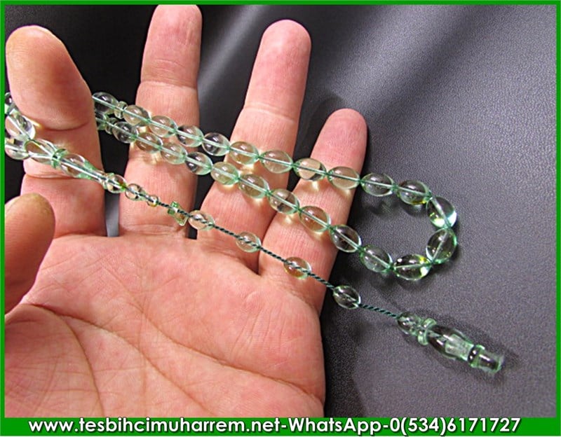 ZAR KEHRİBAR TESBİH 7*10,5 mm GÖZLERİ MAHMUR