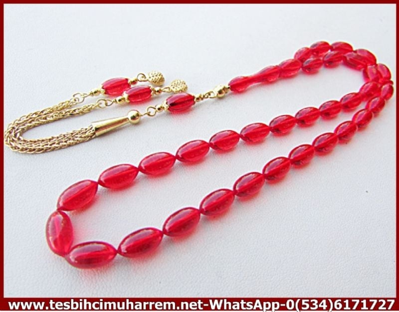 ZAR KEHRİBAR TESBİH 5,5*10 mm ALTIN PÜSKÜLLÜ DARENDE