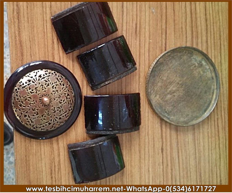 OSMANLI SIKMA KEHRİBAR 5*12 mm ALTIN PÜSKÜLLÜ NİLÜFER HATUN 