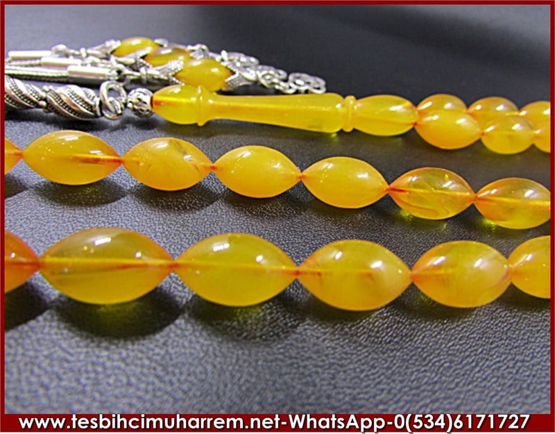 SIKMA KEHRİBAR TESBİH 6,5*12 mm BEYDAĞI