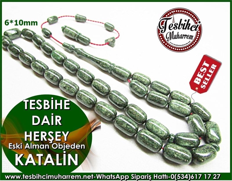 Eski Alman Objeden Katalin Tesbih 6*10 mm Tesbihe Dair Herşey