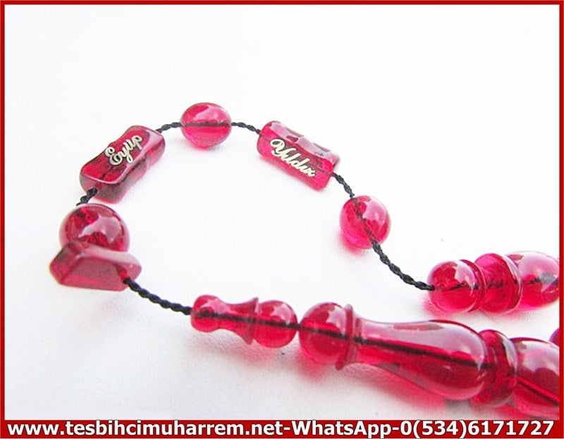 ATEŞ KEHRİBAR TESBİH 9*11 mm İSMİNİZE ÖZEL AİLE İŞİ