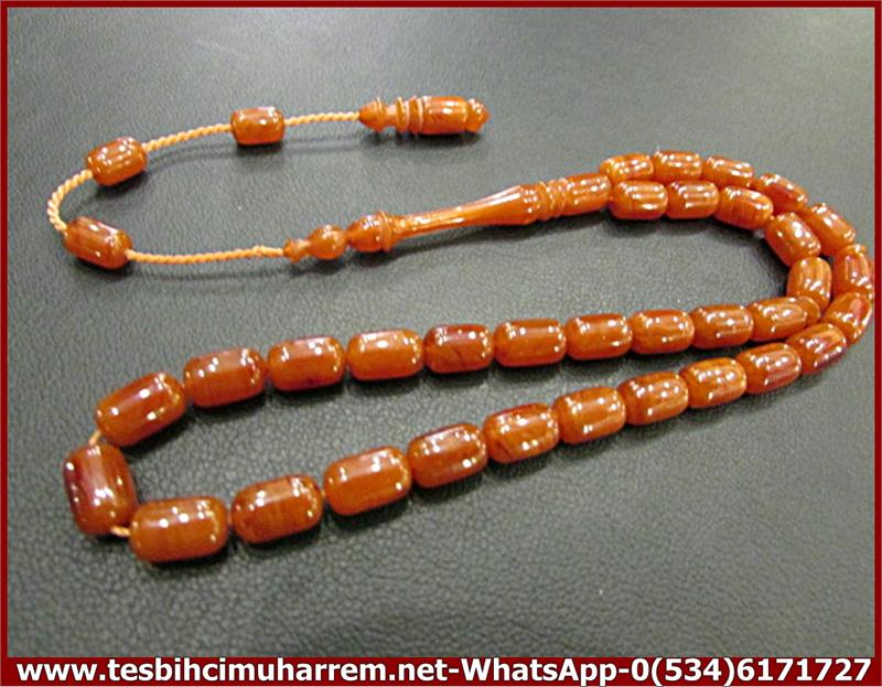 OSMANLI SIKMA KEHRİBAR TESBİH 33+99 DUA TANELERİ