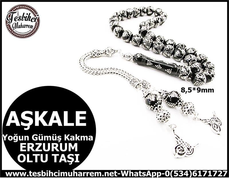 OLTU TAŞI TESBİH 8,5*9,5 mm ERZURUM İŞİ AŞKALE