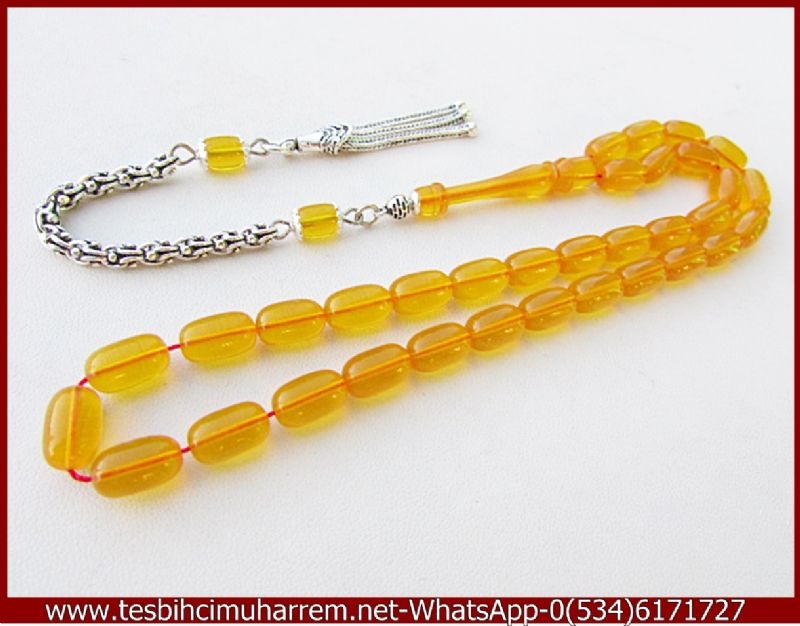 SIKMA KEHRİBAR TESBİH 6x10 mm BAL KÖPÜĞÜ
