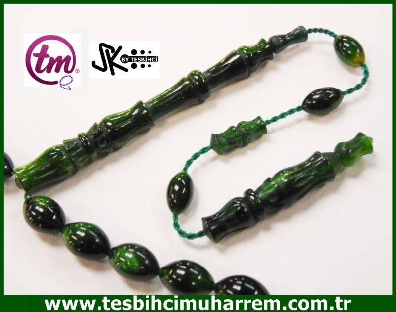 SIKMA KEHRİBAR TESBİH 7x10 mm YILDIZ SIRLI NAKŞIDİL