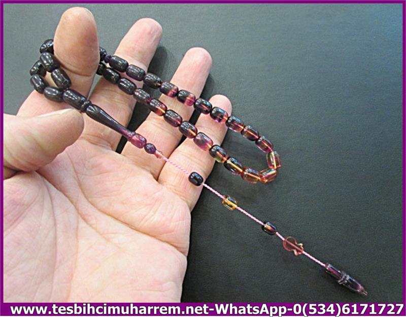 SIKMA KEHRİBAR TESBİH 7*9,5 mm RENKLİ FLAMENCO 