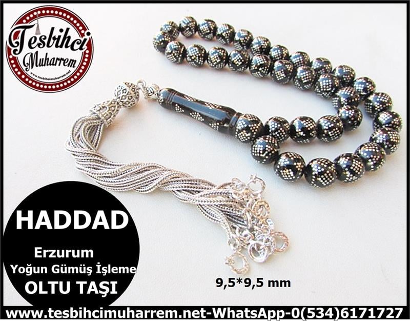 OLTU TAŞI TESBİH 9,5*9,5 mm ERZURUM İŞİ HADDAD