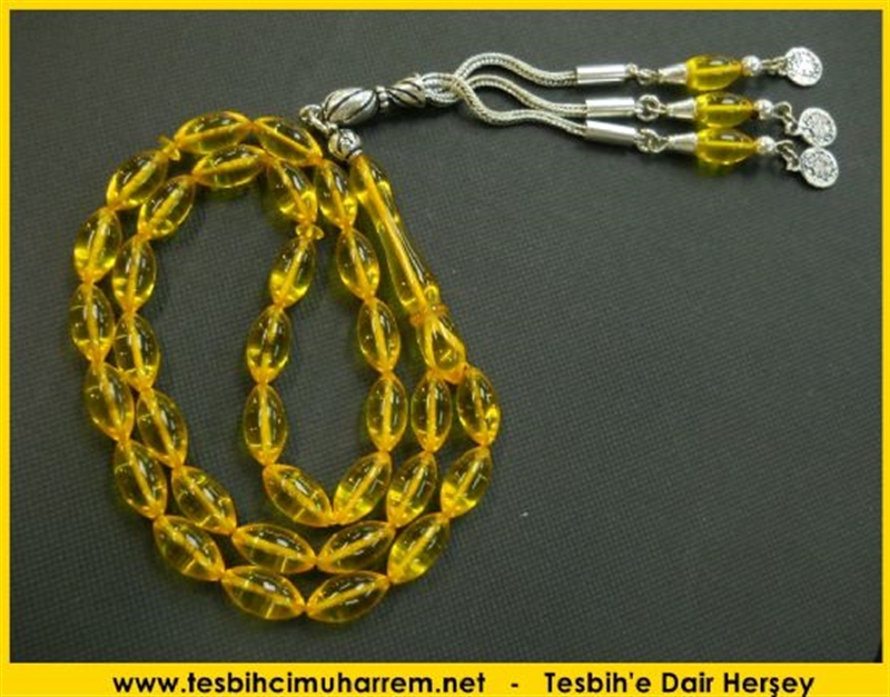 6X11 mm GÜNLÜK ÇEKİM SU DAMLASI  ATEŞ-İ SIKMA KEHRİBAR TESBİH
