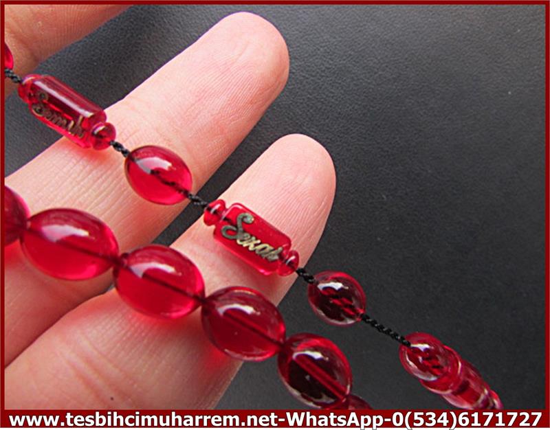 ATEŞ KEHRİBAR TESBİH 8,5*11 mm İSMİNİZE ÖZEL