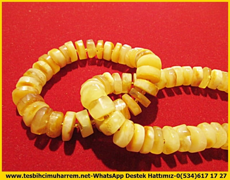 60.5 gr Özel Model Kolye+Bileklik Set Ukrayna Damla Kehribar