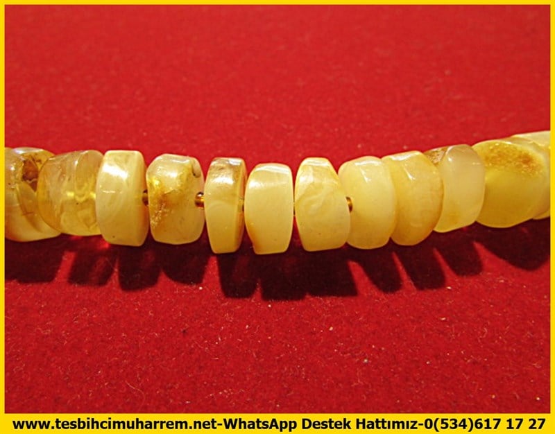 60.5 gr Özel Model Kolye+Bileklik Set Ukrayna Damla Kehribar