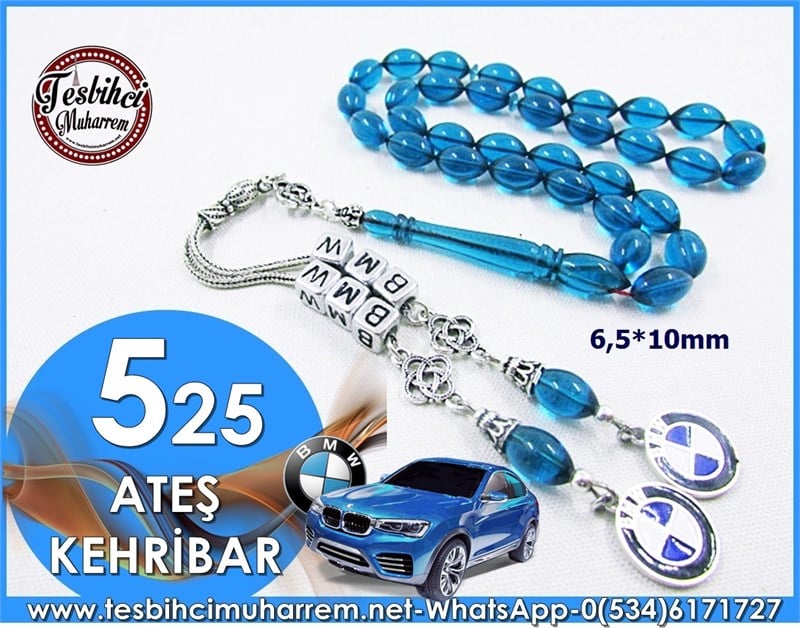 ATEŞ KEHRİBAR TESBİH 6,5*10,5 mm BMW 525