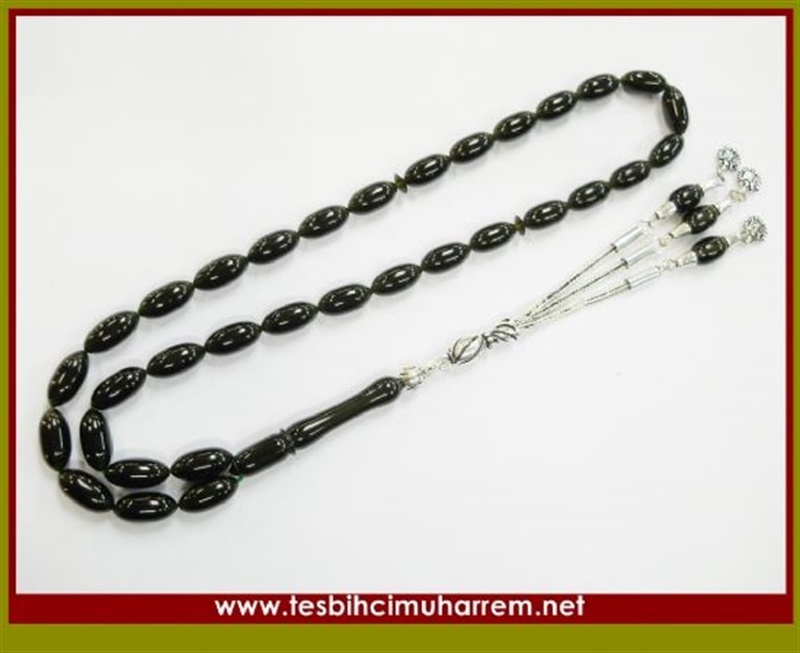 6X12 mm GÜNLÜK ÇEKİM TARZ-ÜL KALLAVİ  HARELİ YEŞİL SIKMA KEHRİBAR TESBİH