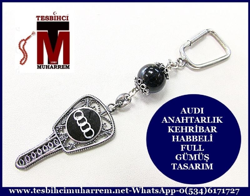 ANAHTARLIK ÖZEL FULL GÜMÜŞ TASARIM AUDI