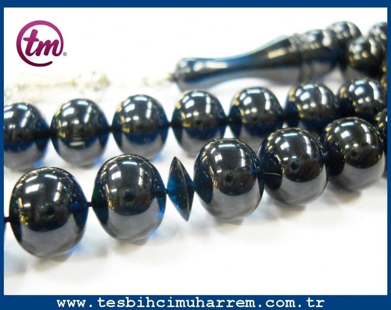 9X10 mm BİLEKLİK PETROL MAVİSİ ATEŞ-İ KEHRİBAR TESBİH