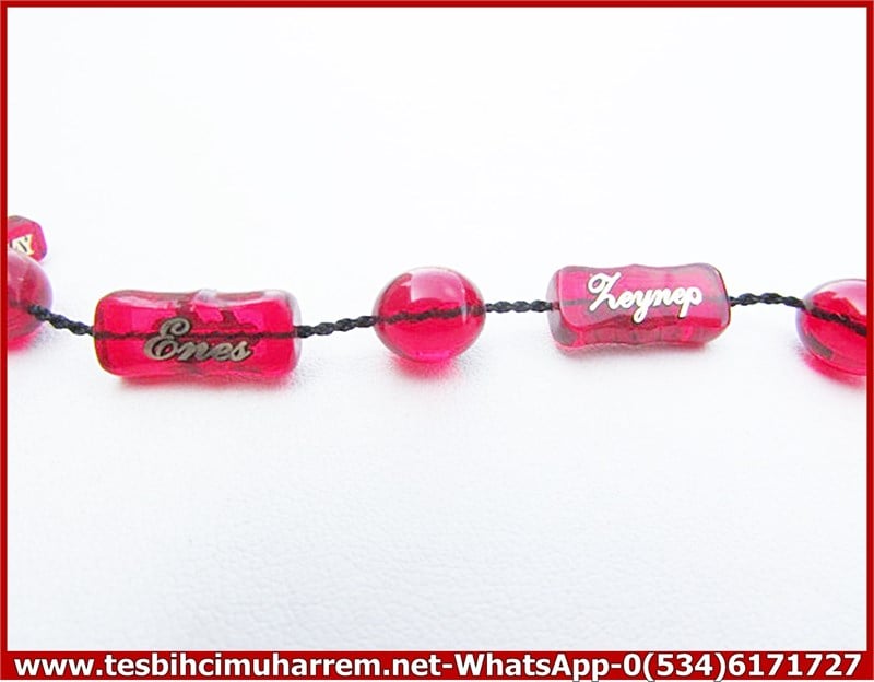 ATEŞ KEHRİBAR TESBİH 9*11 mm İSMİNİZE ÖZEL AİLE İŞİ