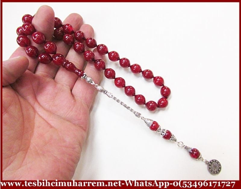 SIKMA KEHRİBAR TESBİH 11,5x14 mm ESKİTME KÜL TİGİN