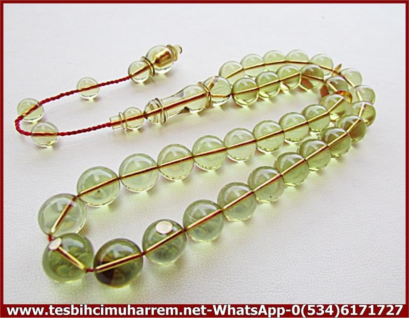 ZAR KEHRİBAR TESBİH 10*10 mm ESKİ ALMAN ASFER