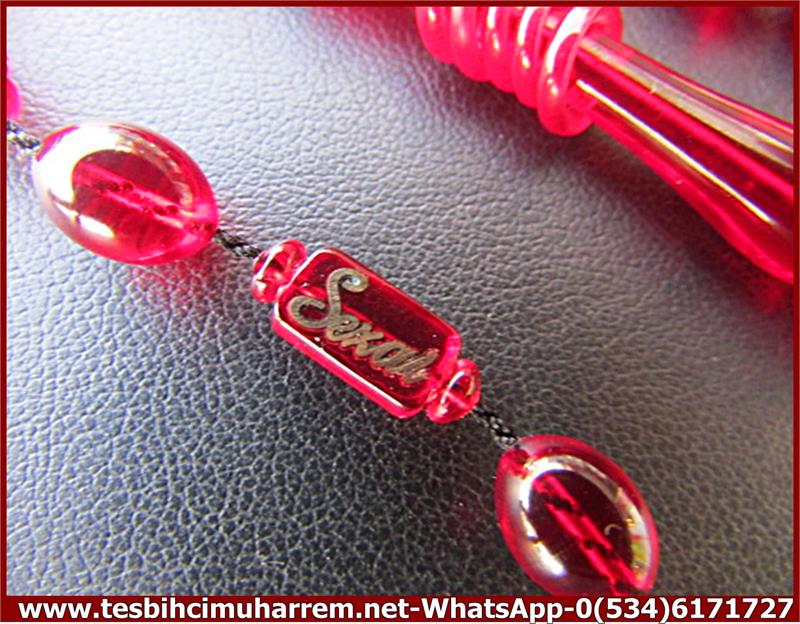 ATEŞ KEHRİBAR TESBİH 8,5*11 mm İSMİNİZE ÖZEL