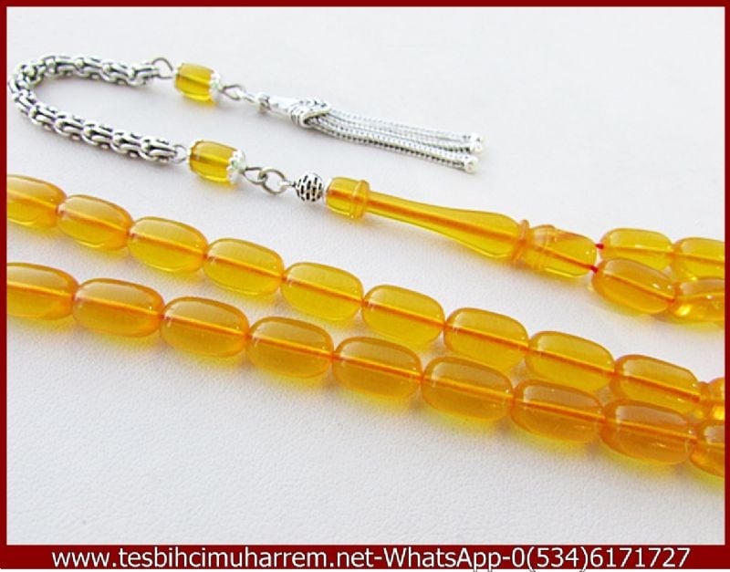 SIKMA KEHRİBAR TESBİH 6x10 mm BAL KÖPÜĞÜ