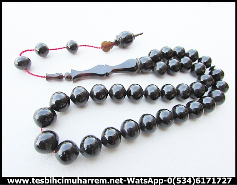 SIKMA KEHRİBAR TESBİH 11*11 mm GAP GARANLIK
