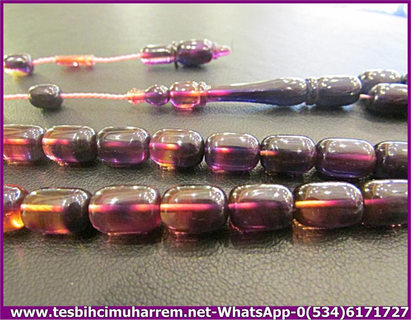 SIKMA KEHRİBAR TESBİH 7*9,5 mm RENKLİ FLAMENCO 