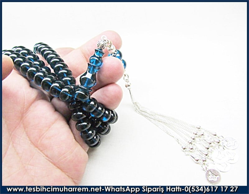 99 luk Ateş Kehribar Tesbih 6,5*10 mm Babunec Dua Tesbihatı 