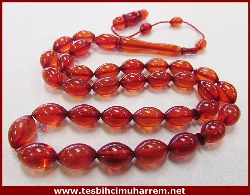 ATEŞ KEHRİBARI TESBİH 7x11 mm ÇAYSAK NARSAK