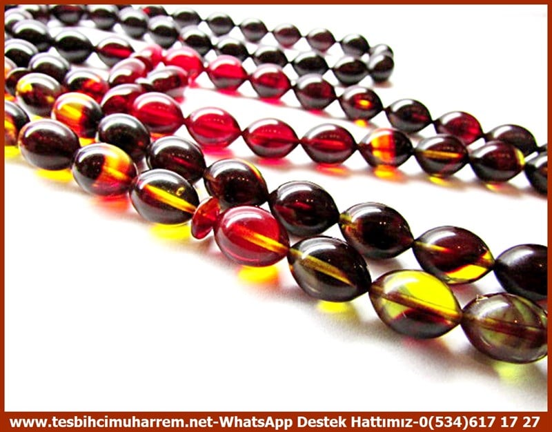 99 luk Beyzi Kesim Renkli Sıkma Kehribar Selimiye Dua Tesbihatı