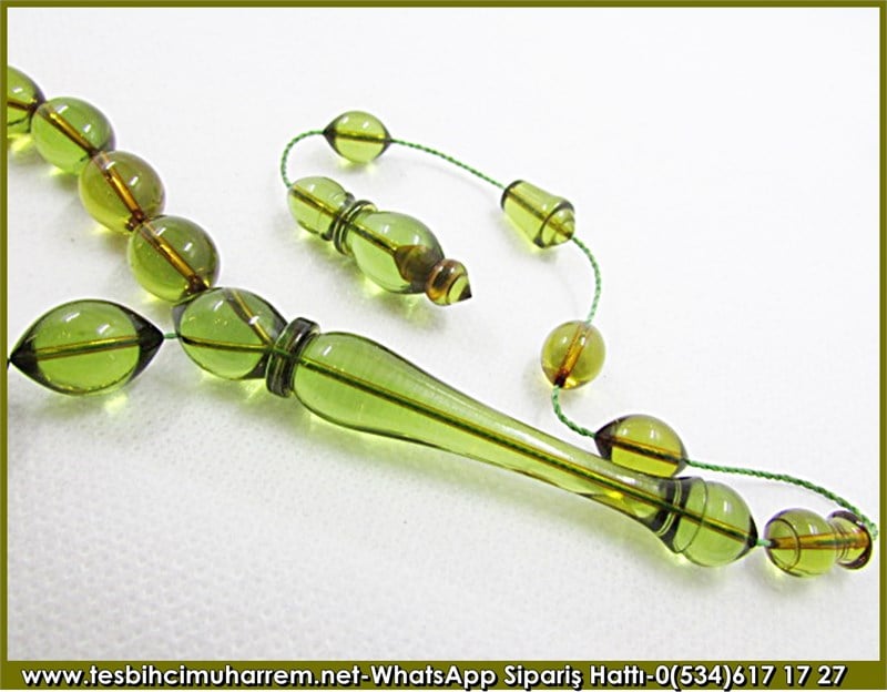  El İşçiliği Zar Kehribar Tesbih 10*14 mm Şems Misali 