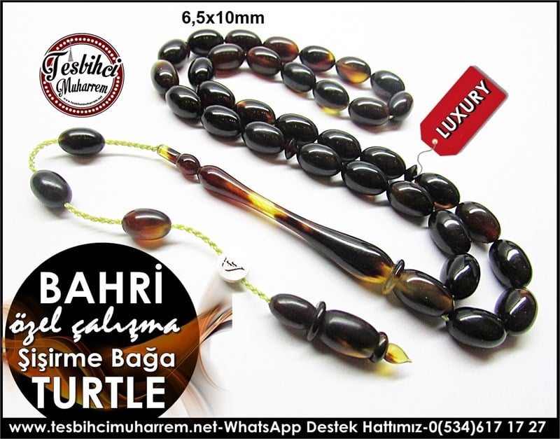Özel Çalışma Turtle El İşçiliği Şişirme Bağa Tesbih Bahri 