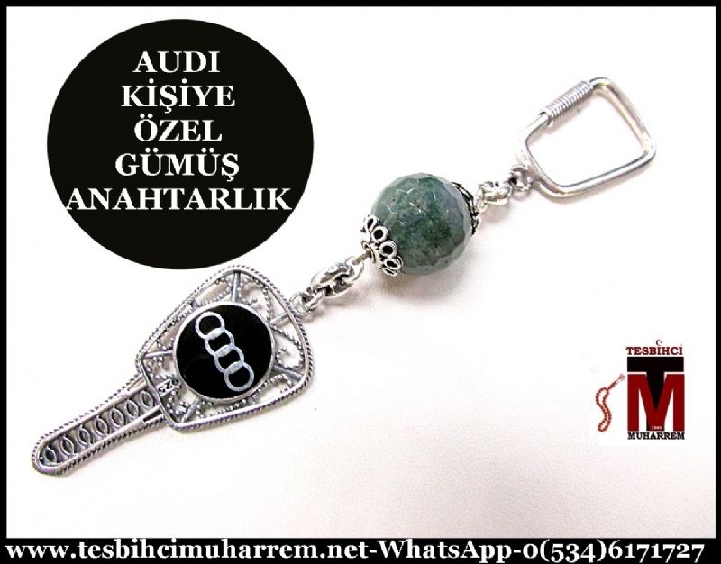 ANAHTARLIK ÖZEL FULL GÜMÜŞ TASARIM AUDI