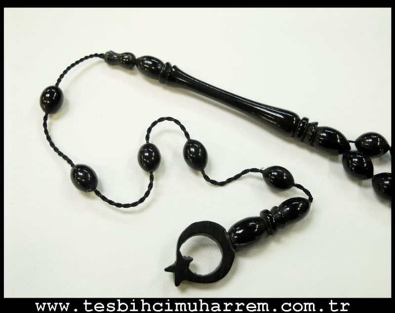 MANDA BOYNUZU TESBİH NATUREL 99 luk 3X33 AFRİCAN 7X9 mm TESBİHATI