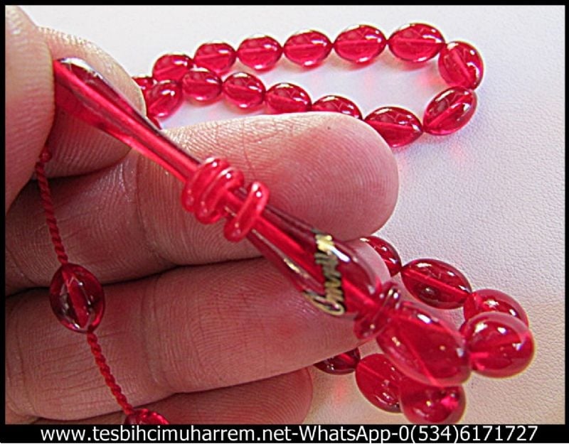 ATEŞ KEHRİBAR TESBİH 7x11 mm  İMAMEDE İSMİNİZE ÖZEL ,ÖZEL İŞÇİLİKLİ