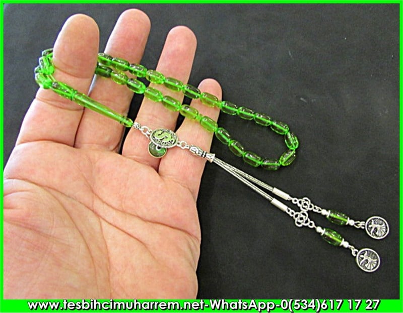 Ateş Kehribar Tesbih 6*10 mm Barmen Minik