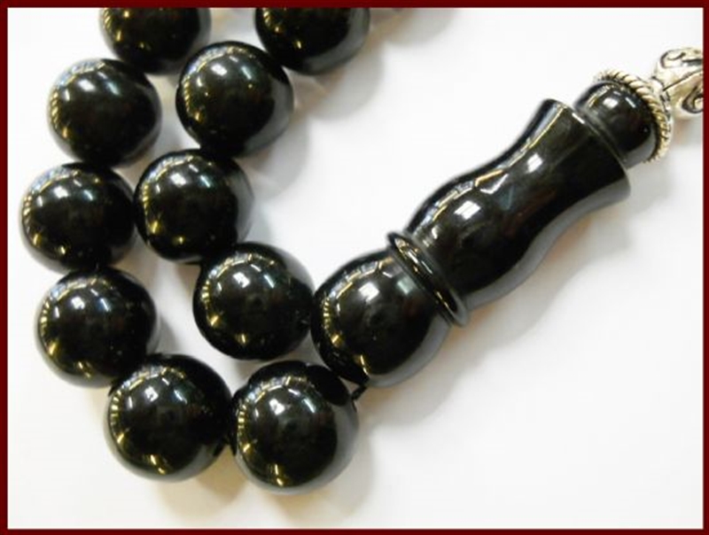 12.5x13 mm KOYU BORDO SIKMA KEHRİBAR TESBİH