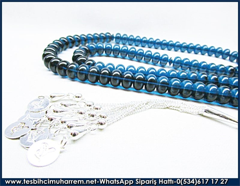 99 luk Ateş Kehribar Tesbih 6,5*10 mm Babunec Dua Tesbihatı 