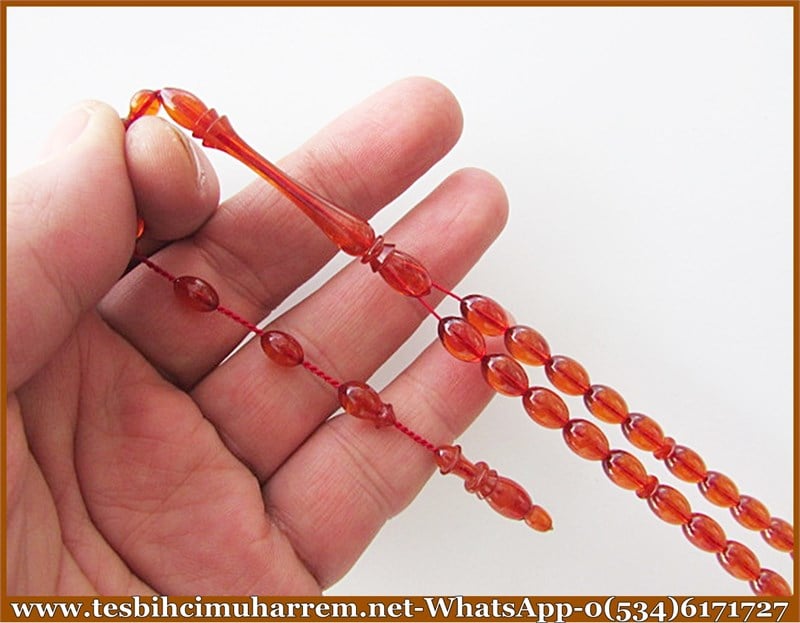 SIKMA KEHRİBAR TESBİH 7*11 mm AĞIZLIKTAN MUAZ