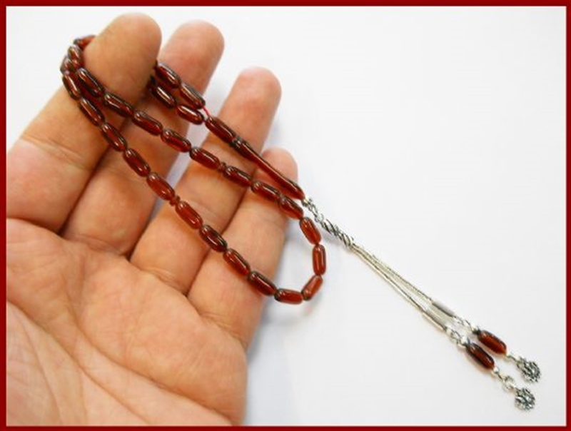 5X10 mm GÜNLÜK ÇEKİM ATEŞ-İ KEHRİBAR TESBİH