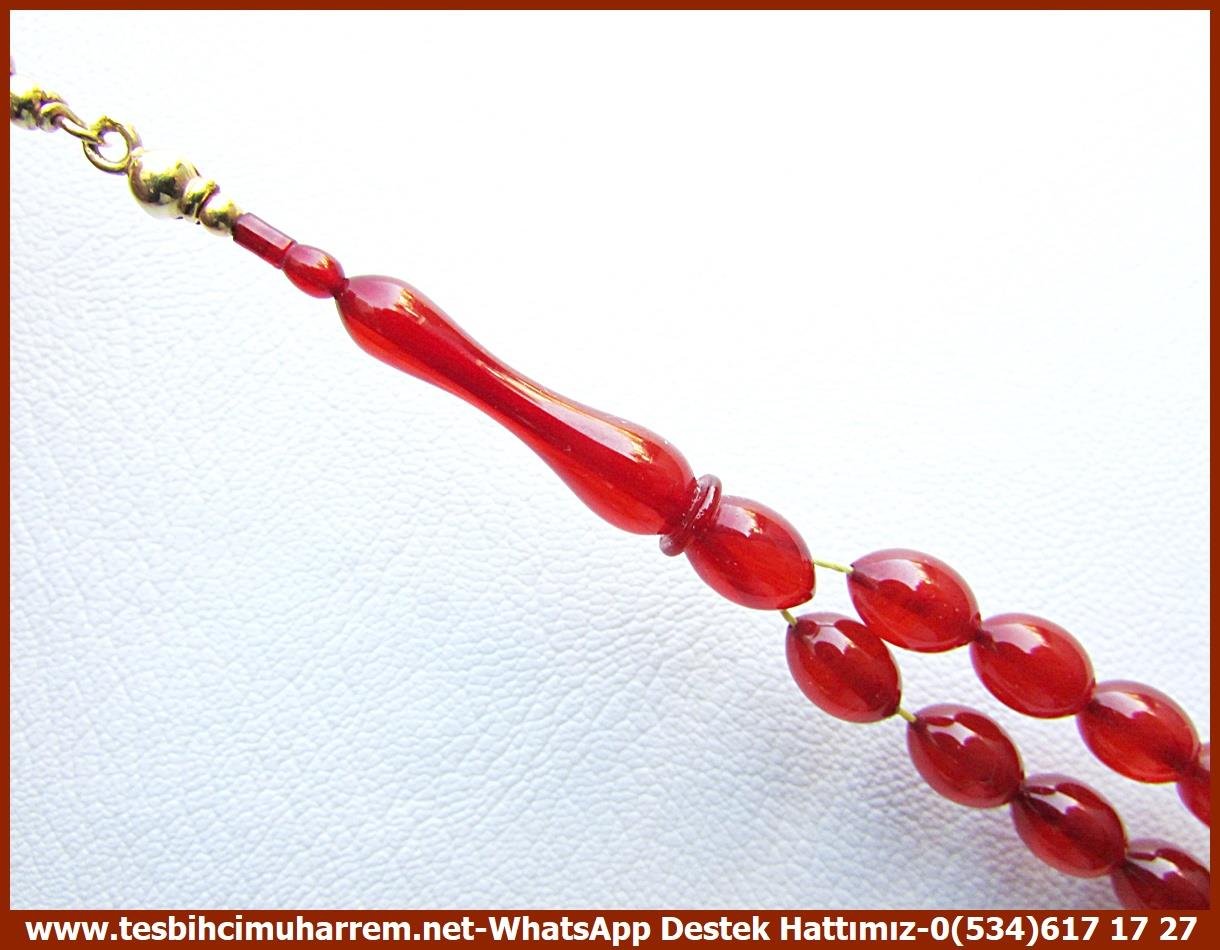 Baston Sapından TesbihlerTM13608Ahmet Özbek Usta Tornası Tespih | Osmanlı Sıkma Kehribar, Antika Baston Sapından, Altın Püsküllü, 