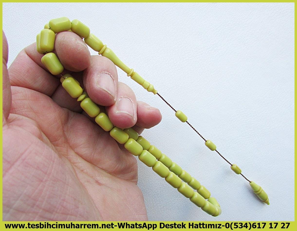 Katalin Ve Bağa TesbihlerTM13678Akif Kargın Usta Tornası | Fıstık Yeşili Katalin Tespih, Kapsül Kesim, 